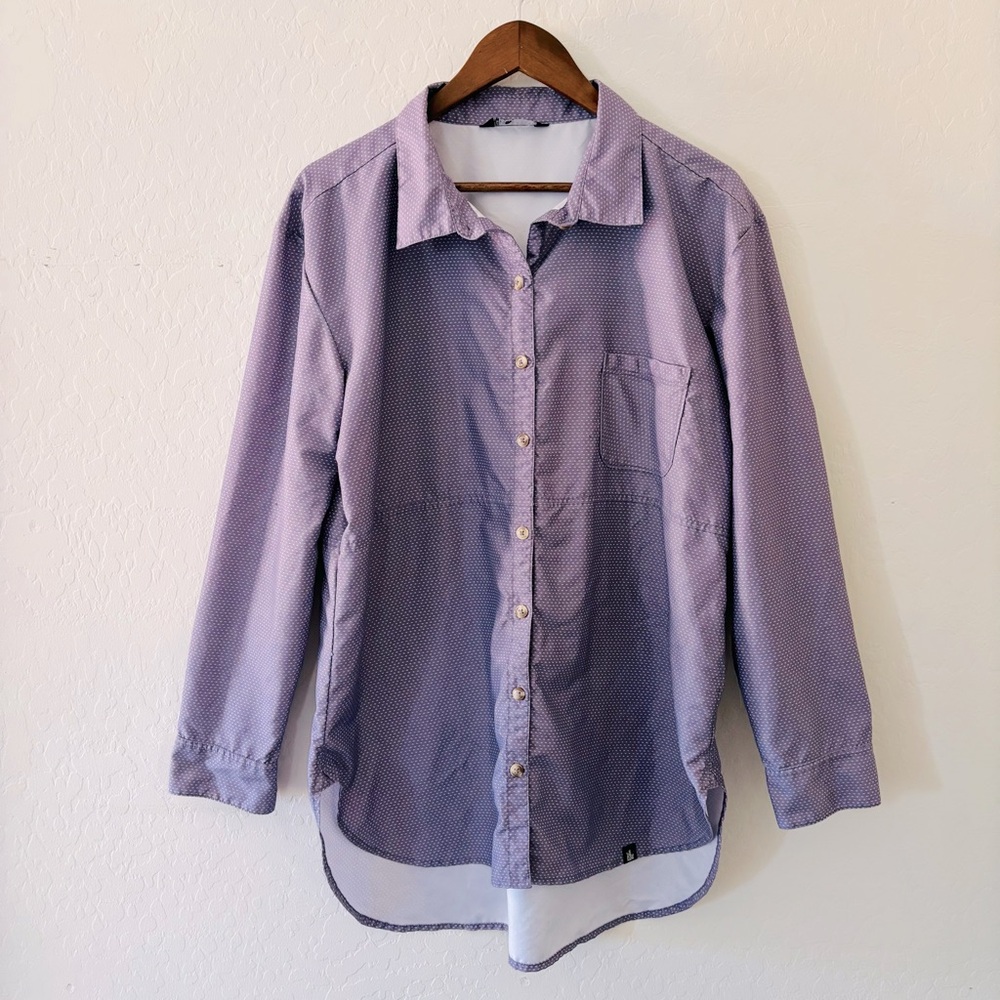 The North Face Stevie Womens XL Purple Sage Dotted Long Sleeve Shirt